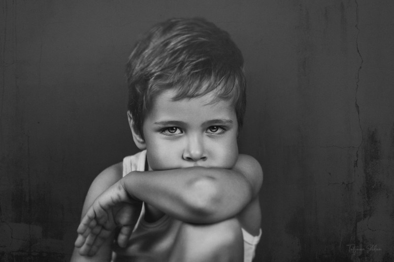 Portrait Photographer in Houston; Houston Child Photographer; Houston Family Photographer; Black and White Child Portrait